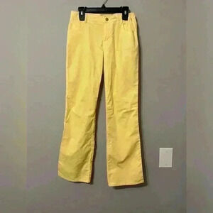 Lilly Pulitzer Yellow Ribbed/Corduroy Youth Pants Size 14